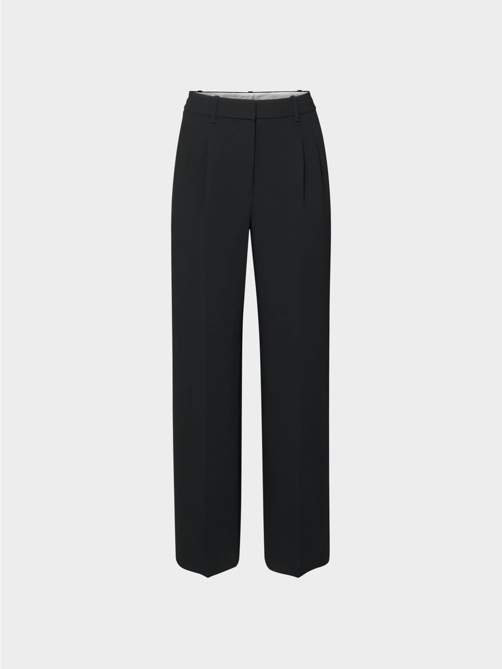 Aritzia The Effortless Pant Crepette Black Trousers Size 6T Relaxed Wide Leg NEW
